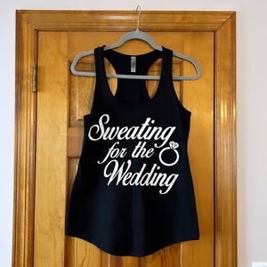 Sweating for the Wedding Racerback Tank